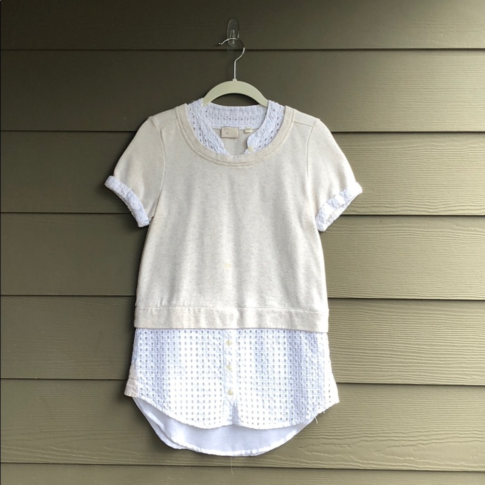 Anthropologie Eyelet Blouse